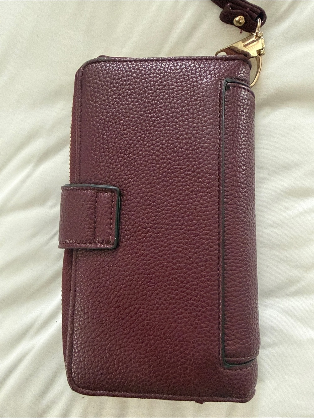 MICHAEL Michael Kors Wine Pebbled Leather Wristlet Card Holder - Picture 4 of 8